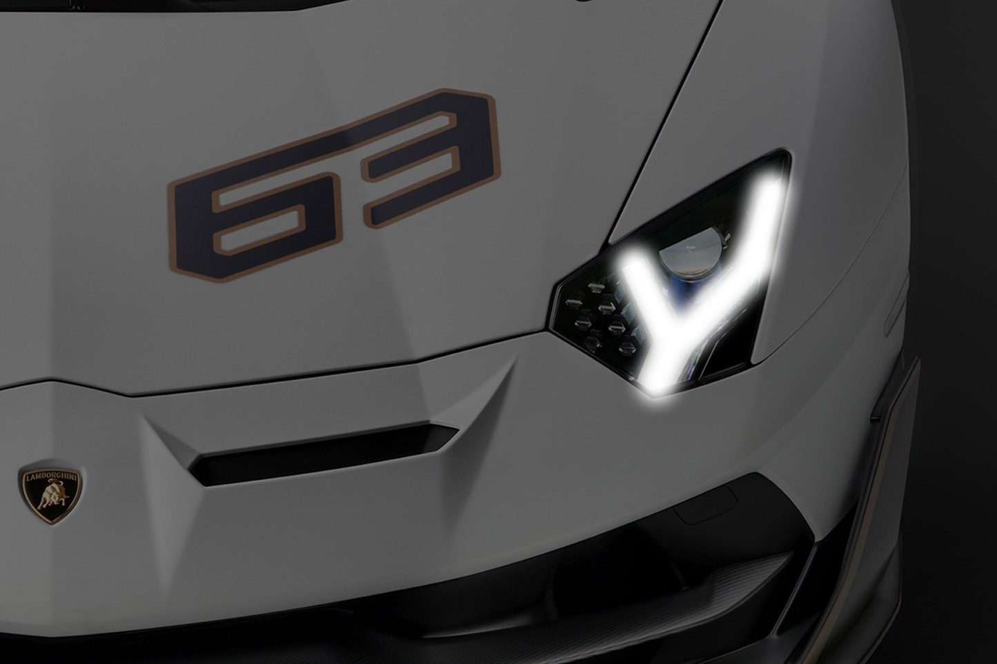 Neon Led Poster: Lamborghini Aventador SVJ front