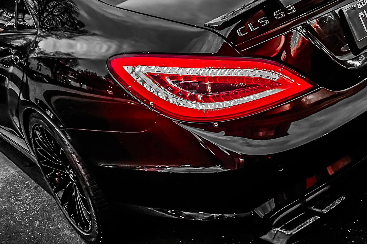 Neon Led Poster: Mercedes CLS63