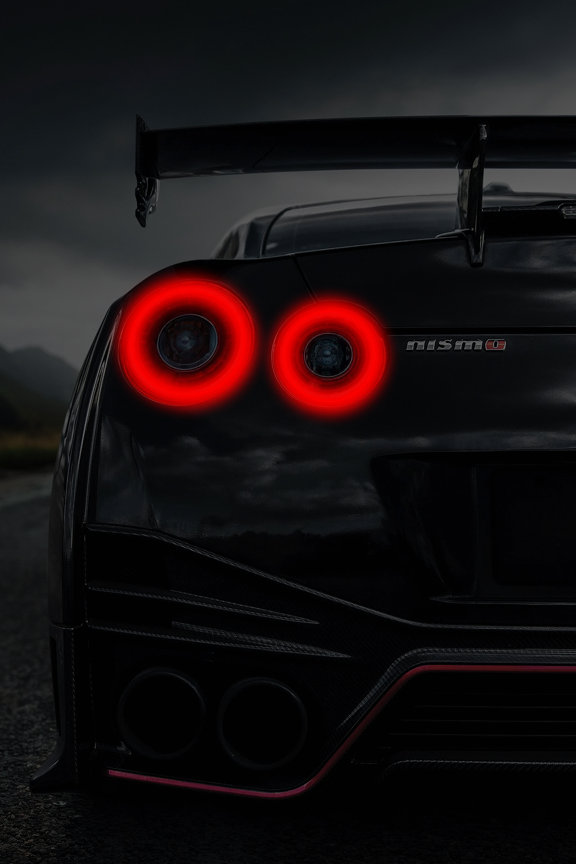 Neon Led Poster: Nissan GTR R35 rear v1