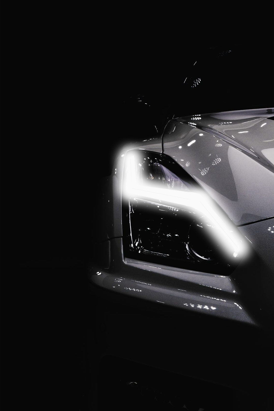 Neon Led Poster: Nissan GTR R35 front