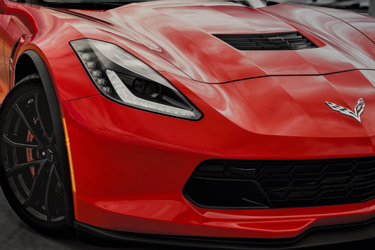 Neon Led Poster: Chevrolet Corvette C7 front