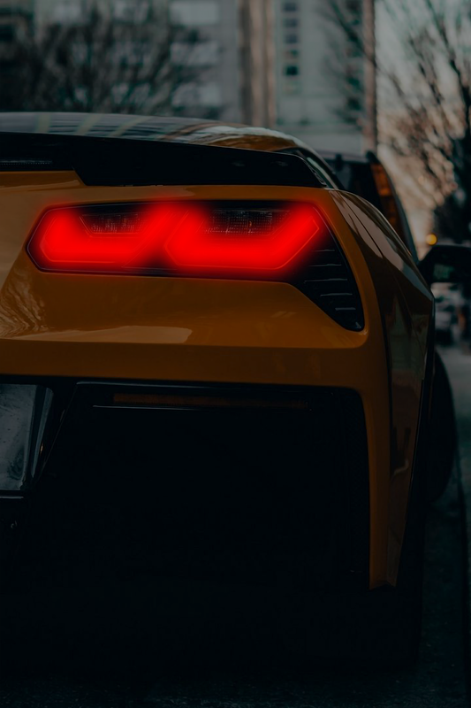 Neon Led Poster: Chevrolet Corvette C7 rear