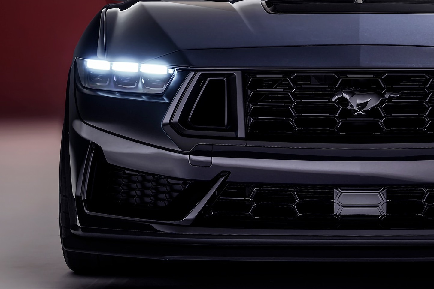 Neon Led Poster: Ford Mustang Dark Horse