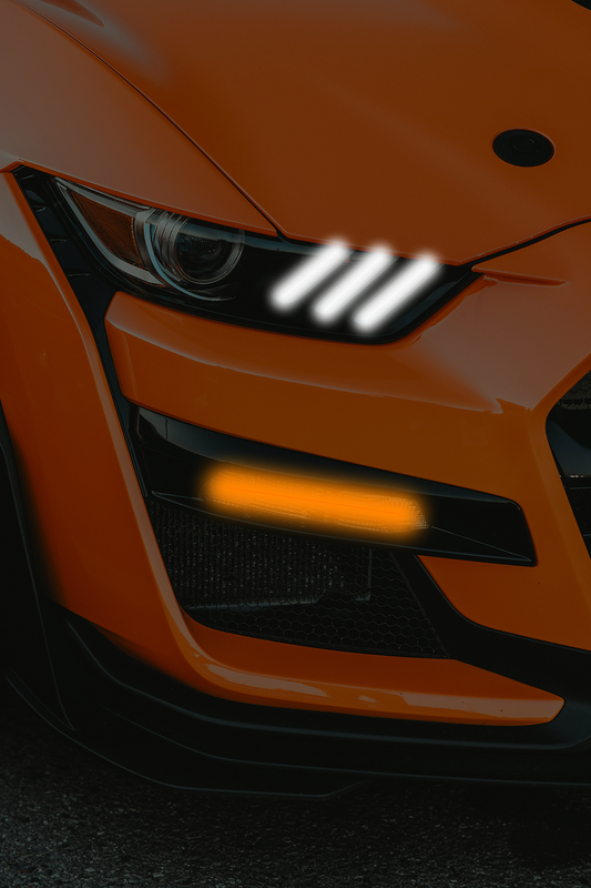 Neon Led Poster: Ford Mustang front