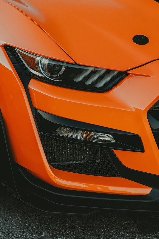 Neon Led Poster: Ford Mustang front