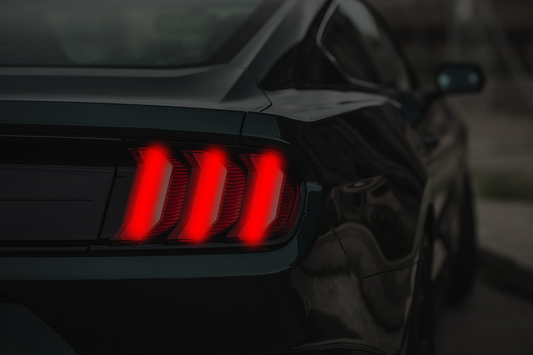 Neon Led Poster: Ford Mustang rear
