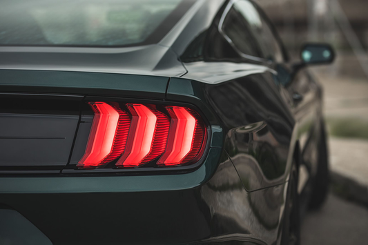Neon Led Poster: Ford Mustang rear