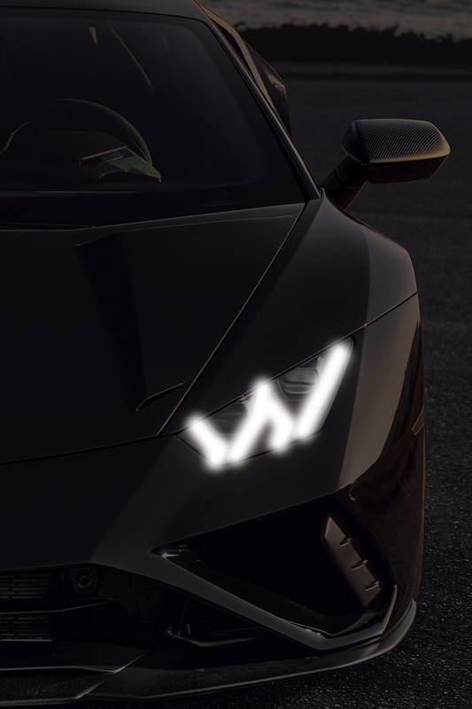 Neon Led Poster: Lamborghini Huracan front