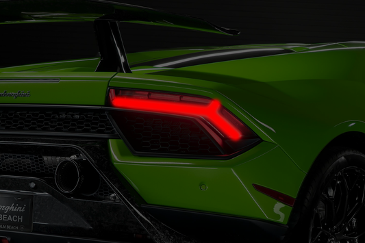 Neon Led Poster: Lamborghini Huracan rear