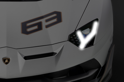 Neon Led Poster: Lamborghini Aventador SVJ front