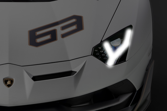 Neon Led Poster: Lamborghini Aventador SVJ front
