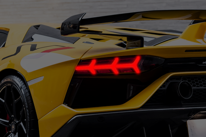 Neon Led Poster: Lamborghini Aventador SVJ rear