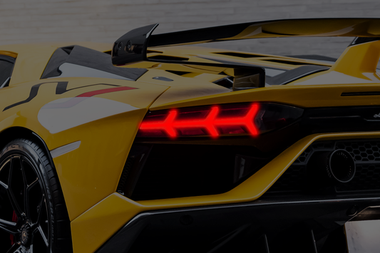 Neon Led Poster: Lamborghini Aventador SVJ rear