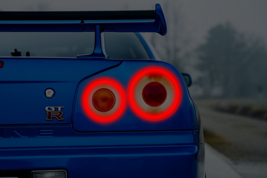 Neon Led Poster: Nissan GTR R34
