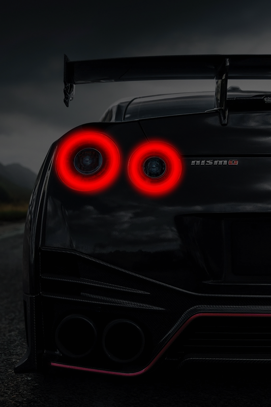 Neon Led Poster: Nissan GTR R35 rear v1